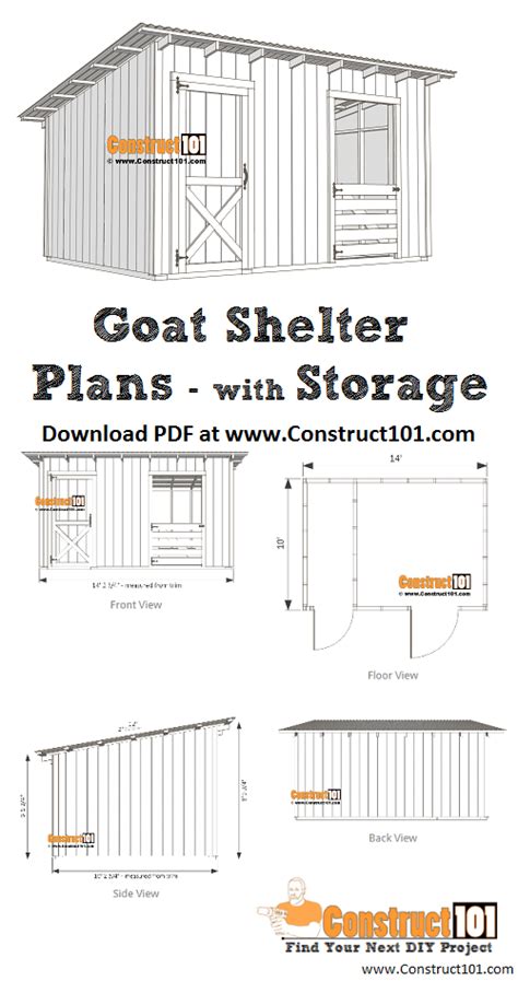 goat shelter plans 10x14